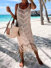 Hazel Blues® | Fringe Scoop Neck Cover-Up