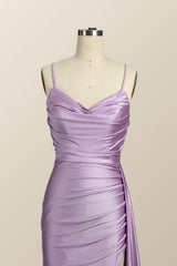 Sweetheart Lilac Ruched Mermaid Long Formal Dress