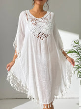 Hazel Blues® | Tassel Cutout Scoop Neck Cover-Up Dress