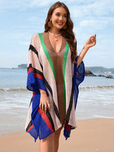Hazel Blues® | Openwork Color Block Plunge Cover-Up