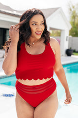 Hazel Blues® | Tonga Scalloped Swim Top