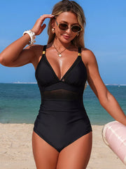 Hazel Blues® | Mesh Panel One-Piece Swimsuit