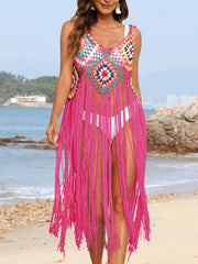 Hazel Blues® | Fringe Spaghetti Strap Cover-Up