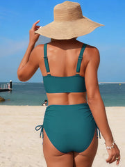 Hazel Blues® | Crisscross High-Waisted Swim Set