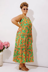 Pineapple Grove Tiered Maxi Dress Curves