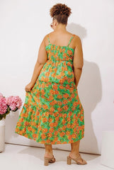 Pineapple Grove Tiered Maxi Dress Curves