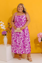 Garden Affair Floral Midi Dress Curves