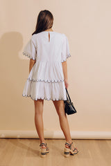 State Of Grace Scalloped Mini Dress