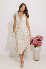 Femme Fatale Lace Midi in Primrose Yellow