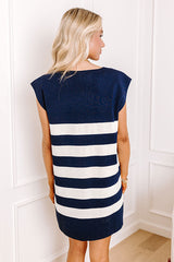 Country Club Ready Knit Dress in Navy