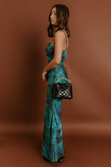 Luxe Living Mesh Maxi Dress in Forest