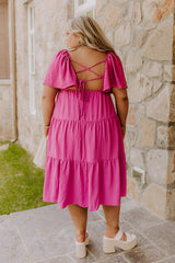 Sweet Aroma Midi in Dark Blush Curves