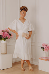 Romantic Bliss Eyelet Midi Dress Curves