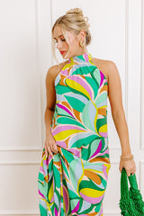 Feel The Groove Maxi Dress in Green
