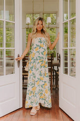 Bungalow Views Linen-Blend Maxi Dress in Yellow