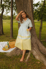Sweet Macarons Colorblock Midi Dress