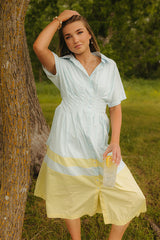 Sweet Macarons Colorblock Midi Dress