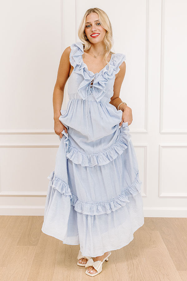 Chateau Vineyard Front Tie Maxi Dress