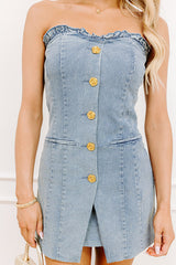Flirty Smile Denim Mini Dress