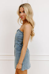 Flirty Smile Denim Mini Dress