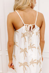Palm Trees Please Embroidered Midi Dress