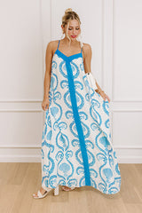 Oceanside Bliss Floral Maxi Dress