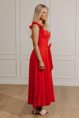 Haute In Here Linen-Blend Maxi Dress