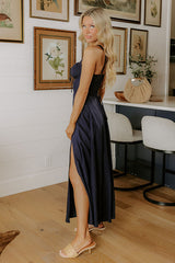 Willow Whisper Linen-Blend Midi Dress