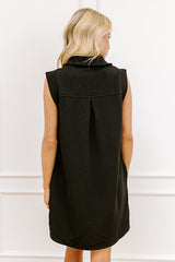 Coastal Dreamer Mini Dress in Black