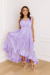 Evening Charm Satin Midi Dress