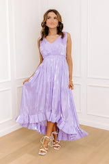 Evening Charm Satin Midi Dress
