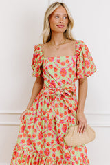 Sweet Skies Floral Midi Dress