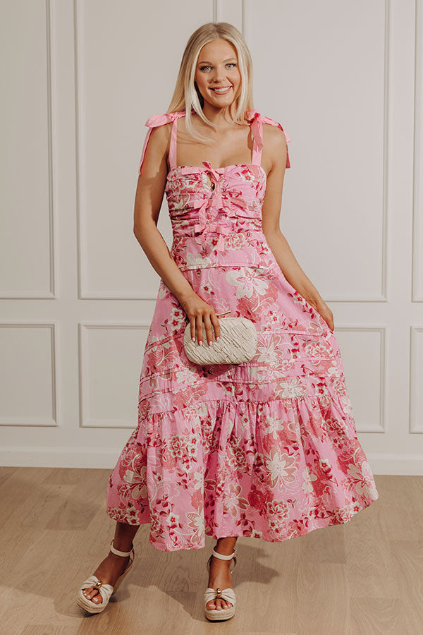 Sunny Blooms Floral Midi Dress