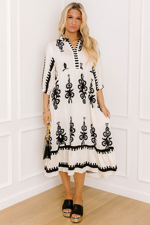 Playa Del Perfection Midi Dress in Cream