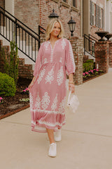 Playa Del Perfection Midi Dress in Dusty Purple