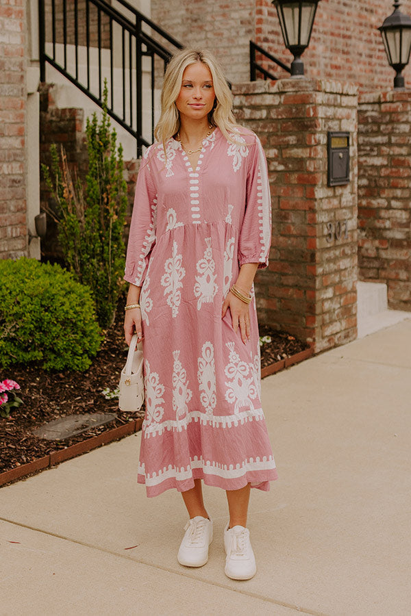 Playa Del Perfection Midi Dress in Dusty Purple