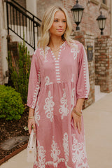 Playa Del Perfection Midi Dress in Dusty Purple