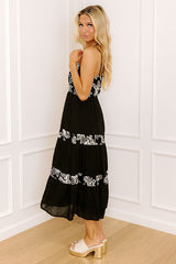Resort Views Floral Embroidered Midi Dress