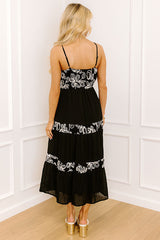 Resort Views Floral Embroidered Midi Dress