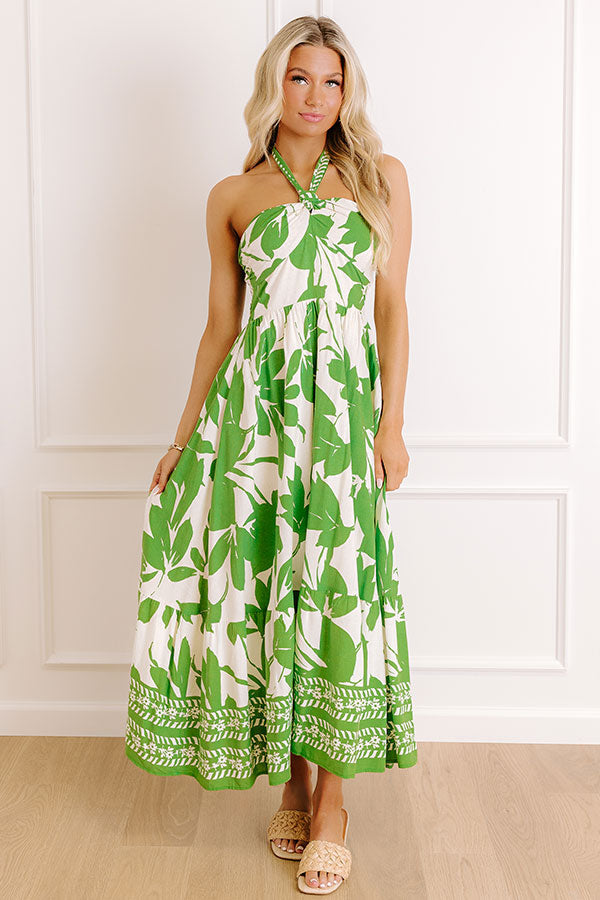 Vacay Vibes Floral Linen-Blend Maxi Dress