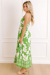 Vacay Vibes Floral Linen-Blend Maxi Dress