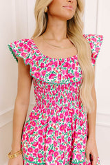 Sweet Garden Floral Midi Dress