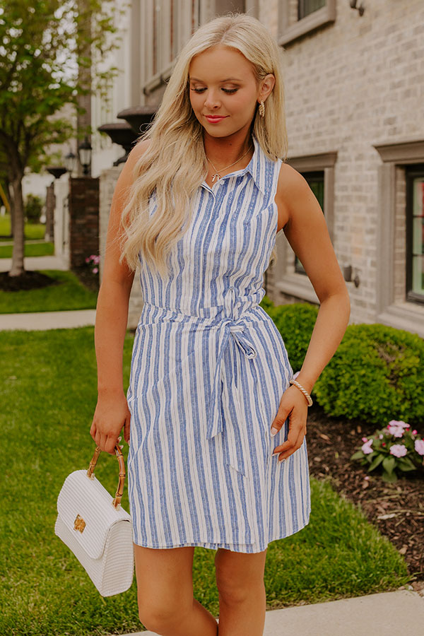 Yacht Club Social Stripe Mini Dress