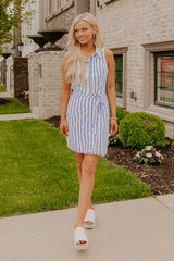 Yacht Club Social Stripe Mini Dress