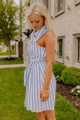 Yacht Club Social Stripe Mini Dress