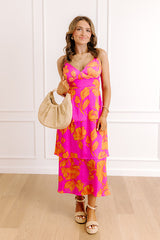 Serene Energy Floral Midi Dress