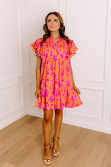 Island Glow Floral Mini Dress
