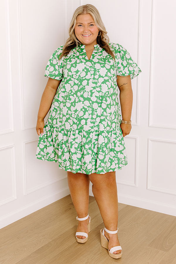 Wildflowers and Wine Floral Mini Dress Curves