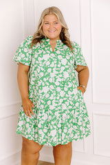Wildflowers and Wine Floral Mini Dress Curves