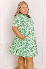 Wildflowers and Wine Floral Mini Dress Curves